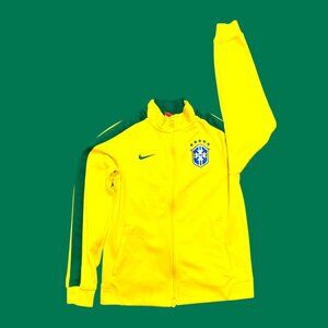 Nike Brazil Yellow & Green Jacket & T-Shirt Combo